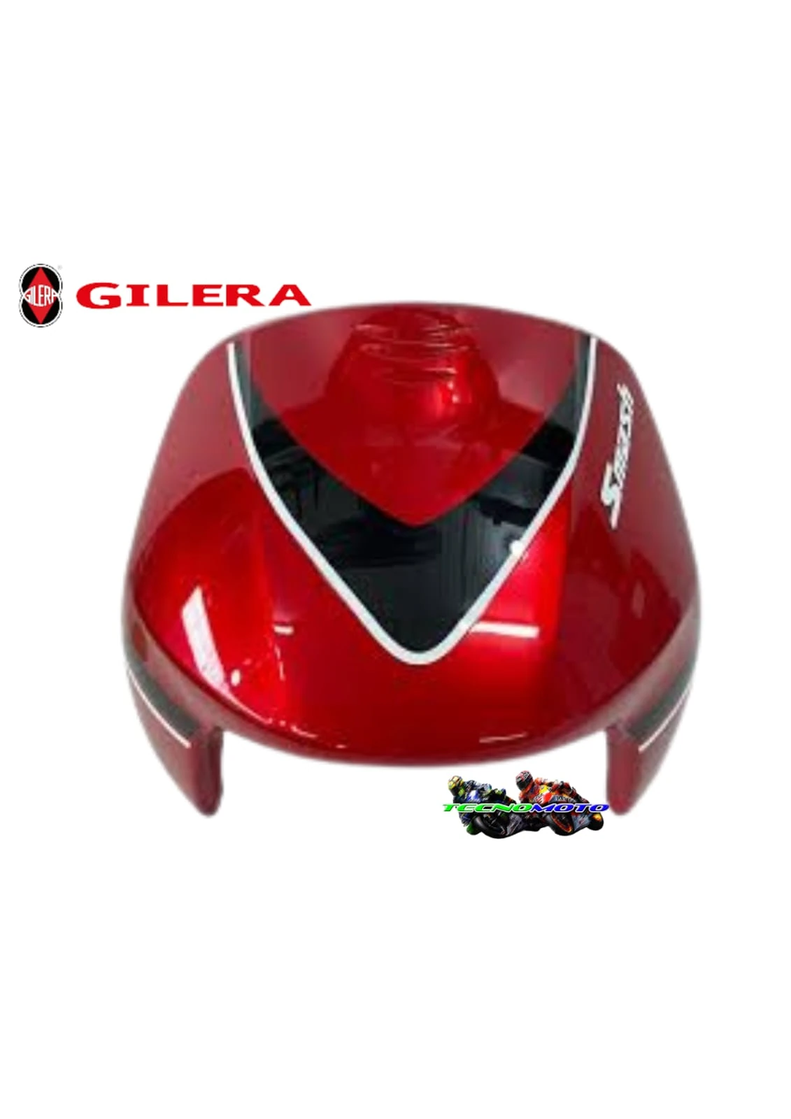 CACHA FRONTAL GILERA 110 SMASH  -ROJO/NEGRO  [GILERA] -46931
