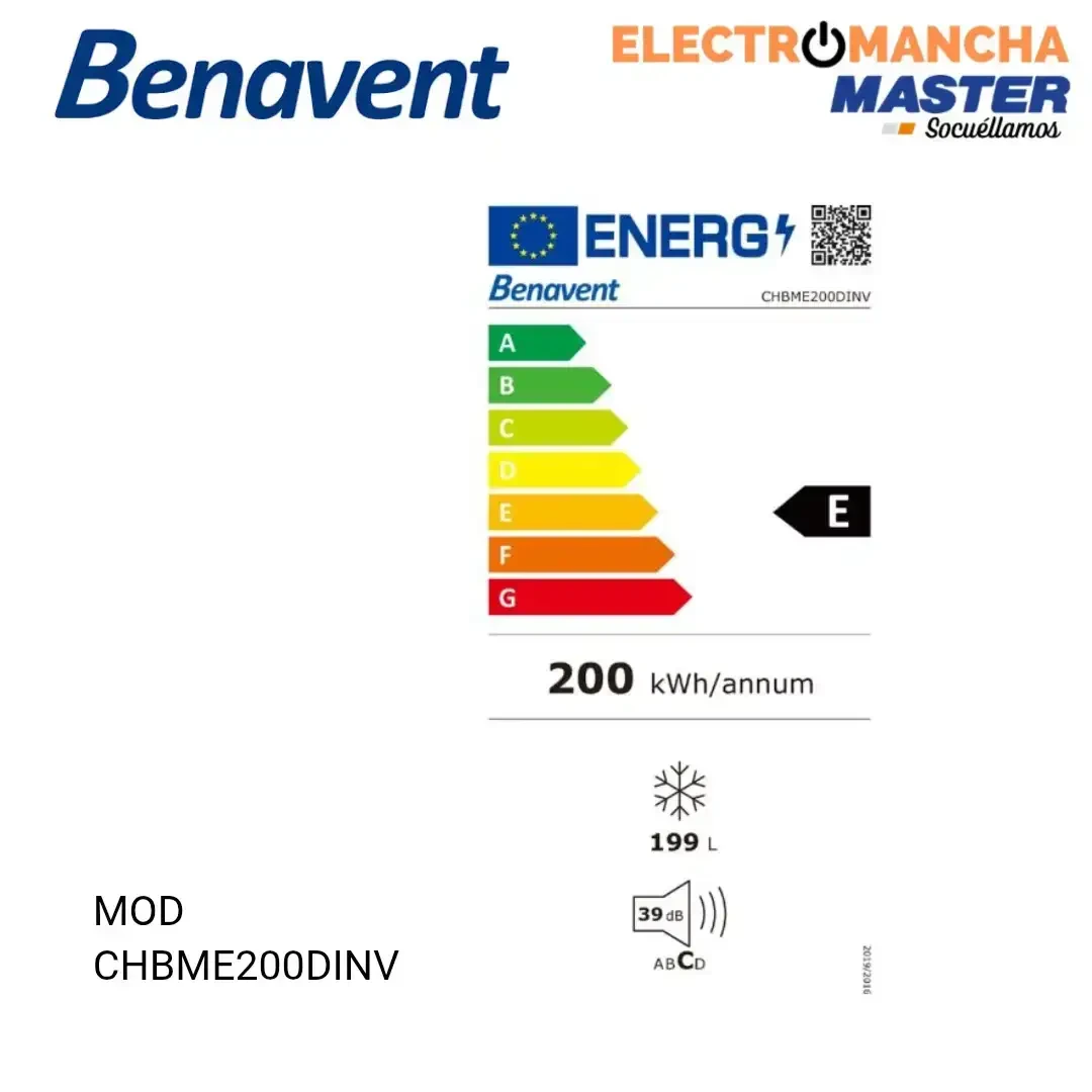 CONGELADOR ARCON BENAVENT CHBME200DINV CICLICO 82,3 CM. E 4