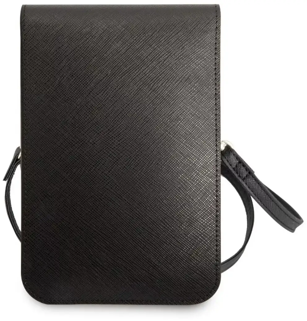 Urban Bolso Wallet Saffiano Negro Logo Triangulo Guess Acabado de los herrajes Metal Diseño de la tela Diseño Triangulo 3