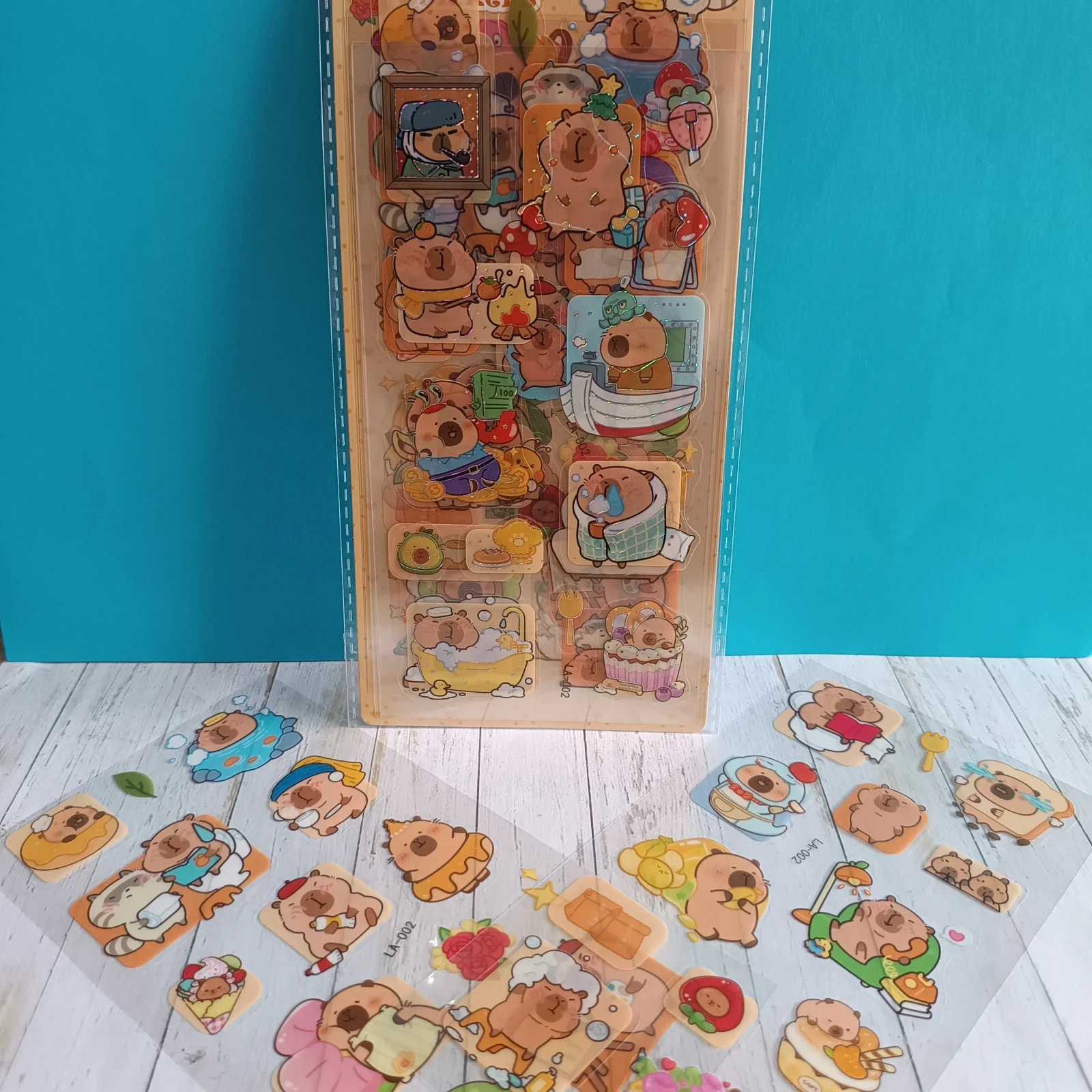 SET STICKERS CAPYBARA X5