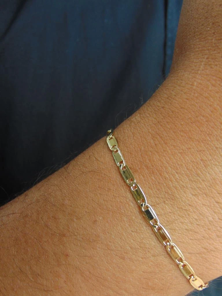 PULSERA RODIO DOR HOMBRE TEJIDO CARTIER DIAMANTADA 3MM | 19CM LARGO  3