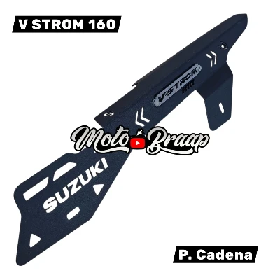 V STROM 160 P. Cadena acero negro logo 3d cromado ML