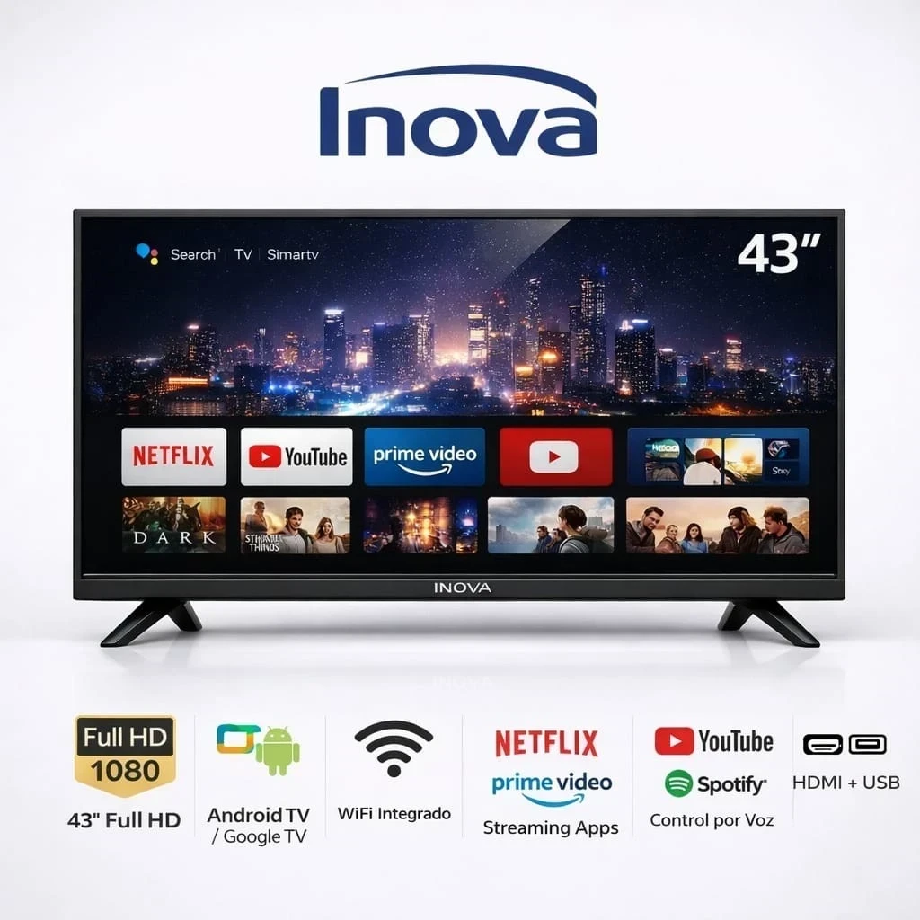 SMART TV INOVA 43" C/ANDROID FULL HD