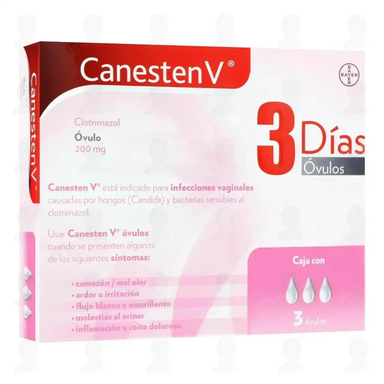 Canesten V 200 mg 3 Días, 3 Óvulos.