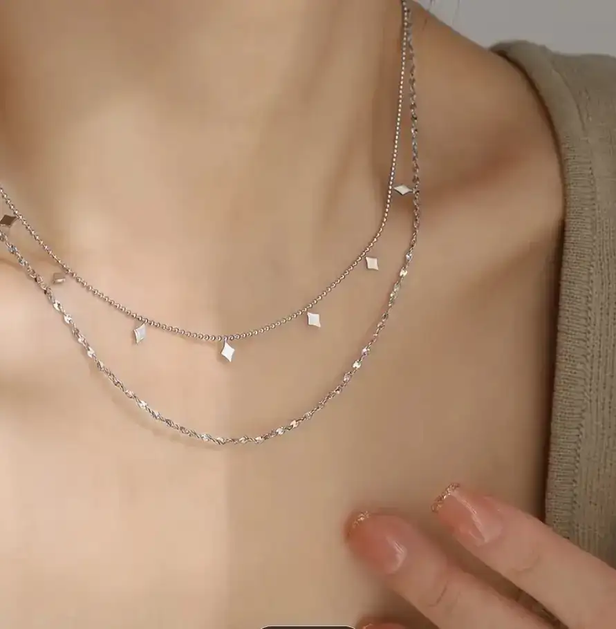 Collar doble geométrico  2