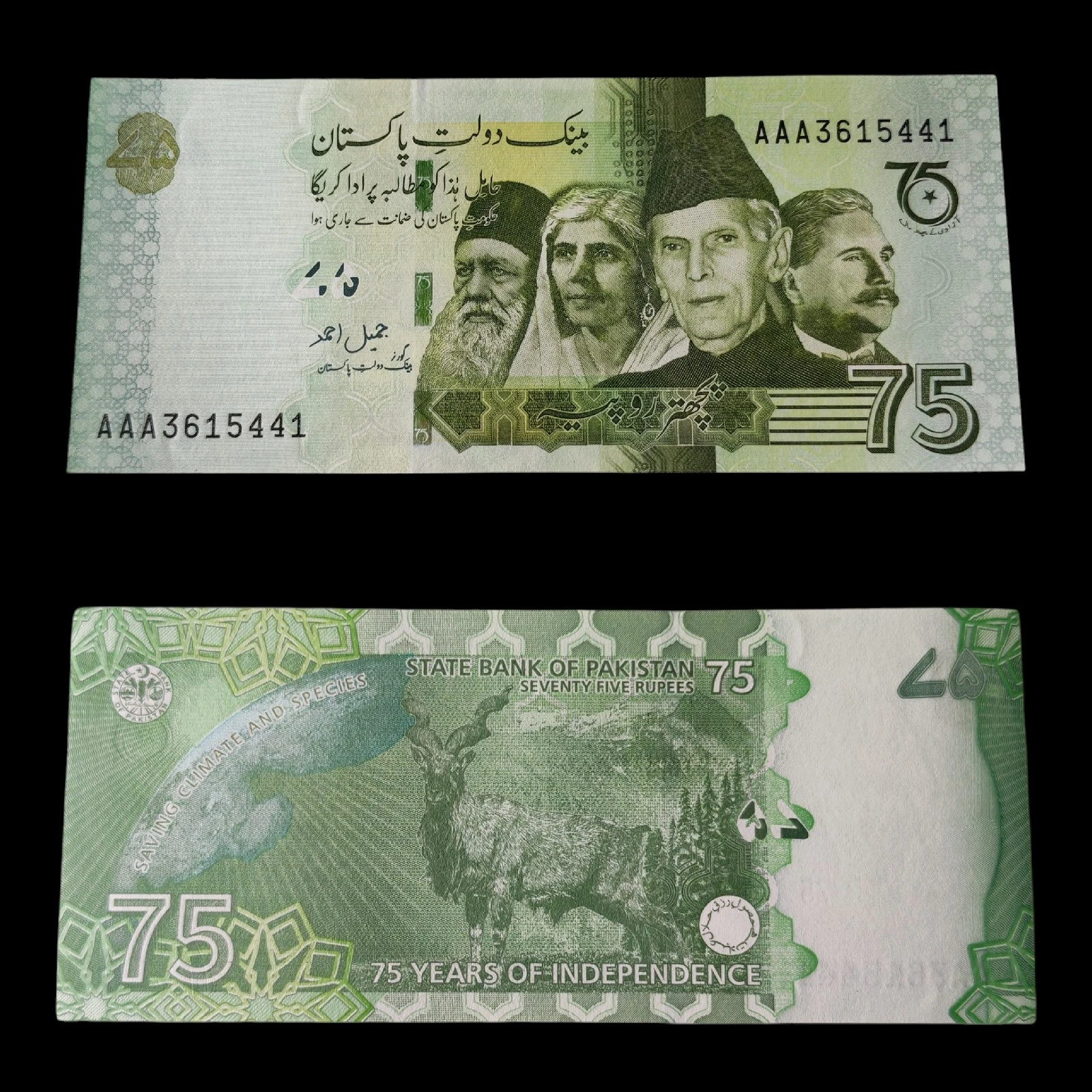 ° Pakistán 75 rupias UNC