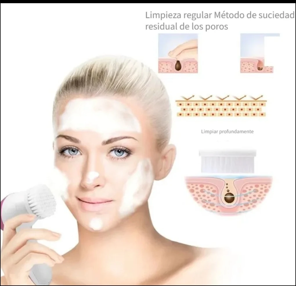 Cepillo limpiador facial eléctrico  4