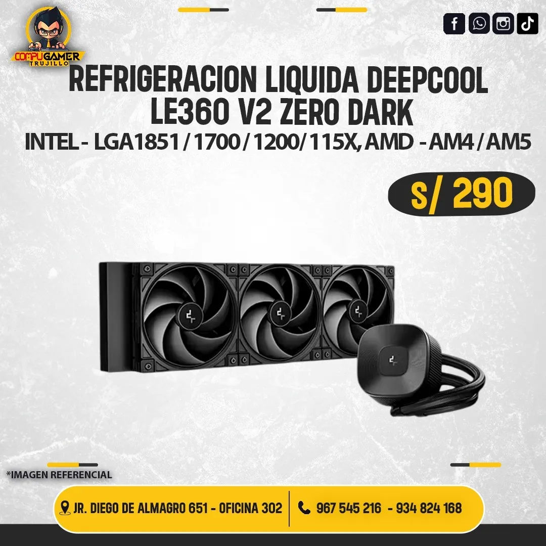 REFRIGERACIÓN LÍQUIDA DEEPCOOL LE360 V2 ZERO DARK