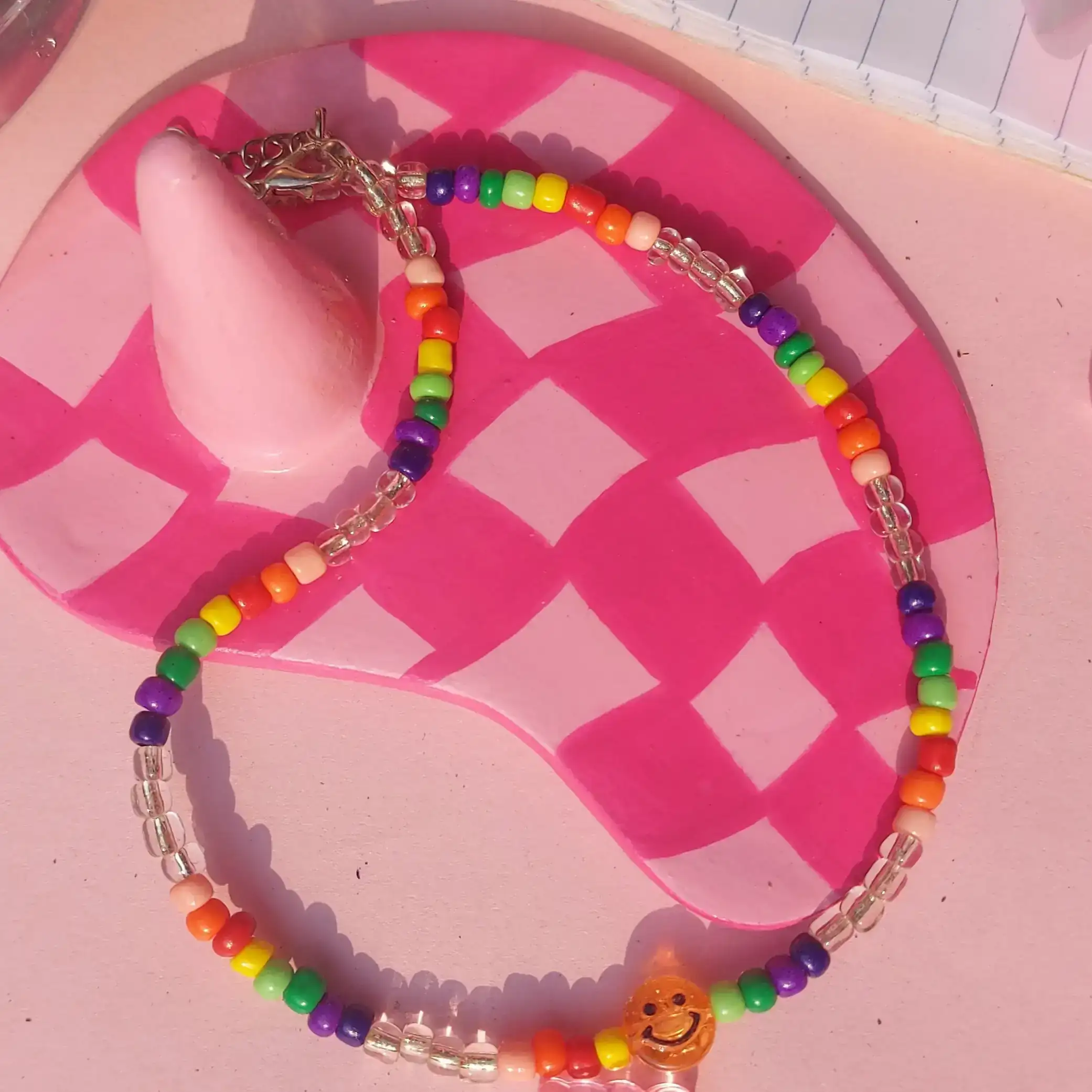Collar multicolor happy face  2