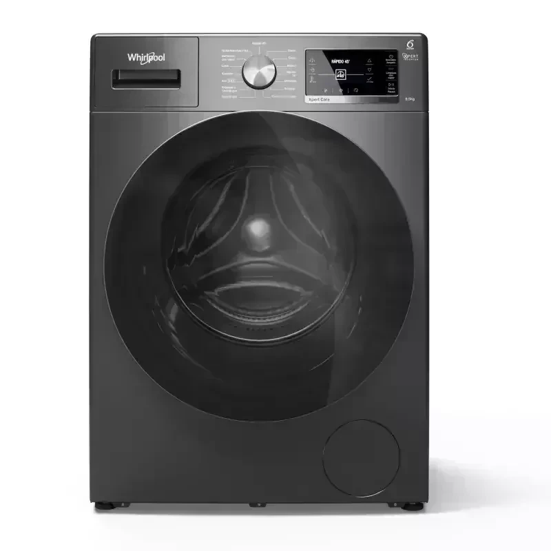 Lavarropas Whirlpool Wnq80as Carga Frontal 8kg Titanium Color Gris Oscuro Inverter