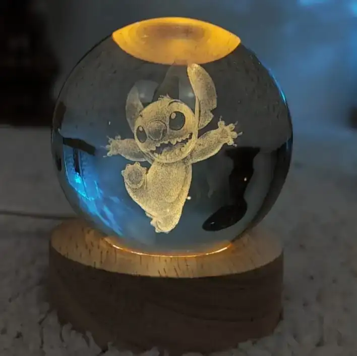 Esfera 3D stich con lampara