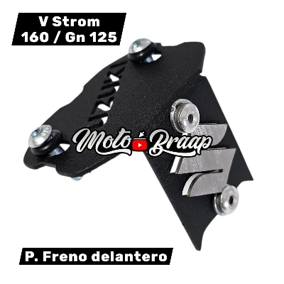 V STROM 160 GN 125 P. Freno delantero acero negro logo 3d cromado ML