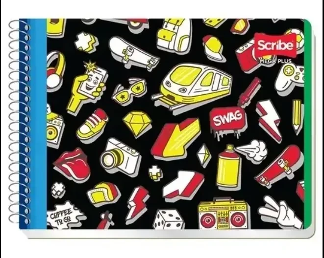 Cuaderno Italiano mega C7 100 hojas espiral 
