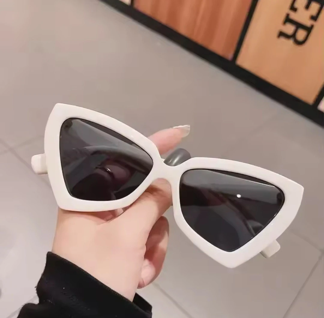 Lentes De Sol Para Mujer Ojo De Gato Blancas