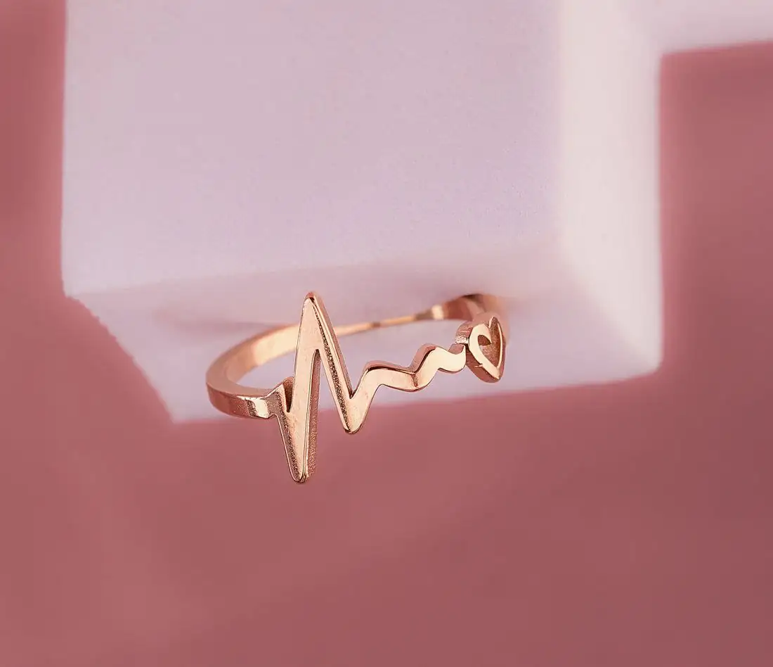 Anillo Electro Corazon Oro Rosa REF: A1243 2
