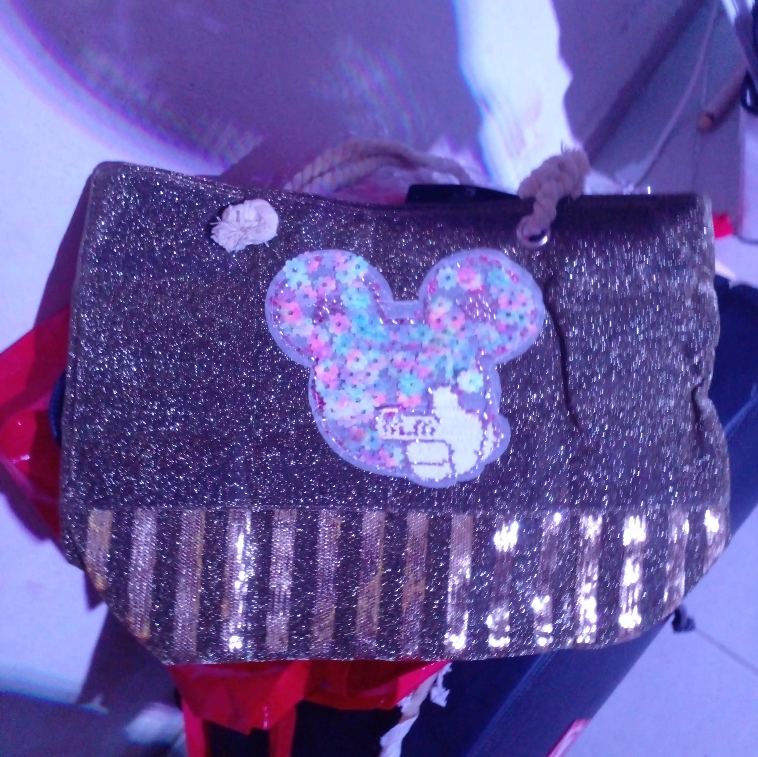 Bolso Mickey lentejuelas 