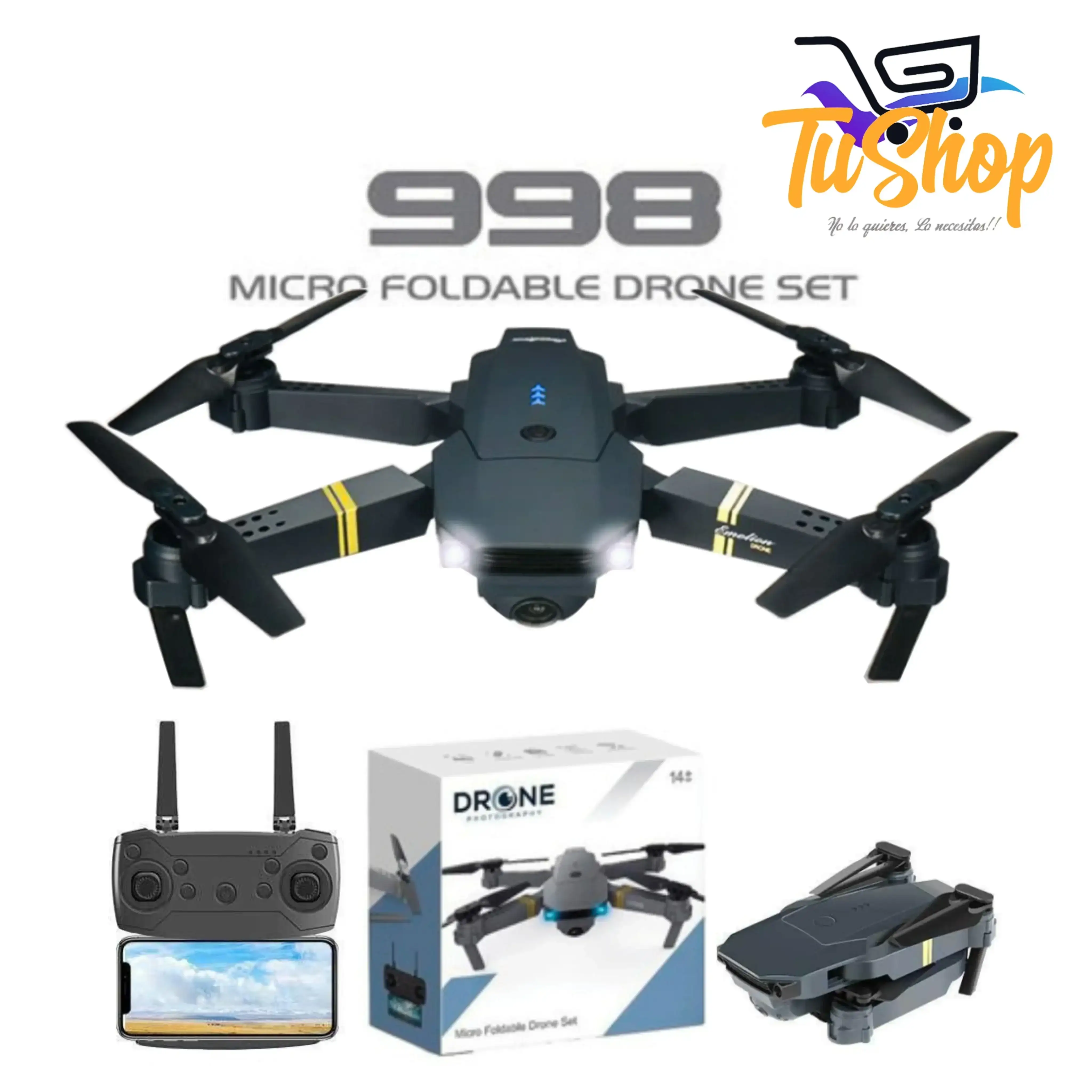 Drone 998 Pro 2 Baterias Wifi 2.4 Ghz 