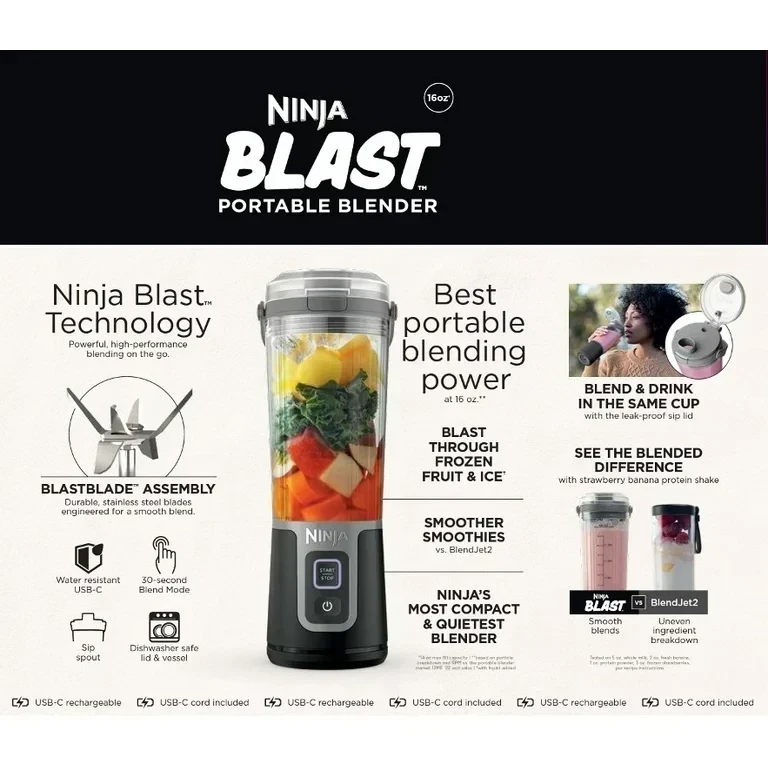 Ninja Blast Portable Blender  2