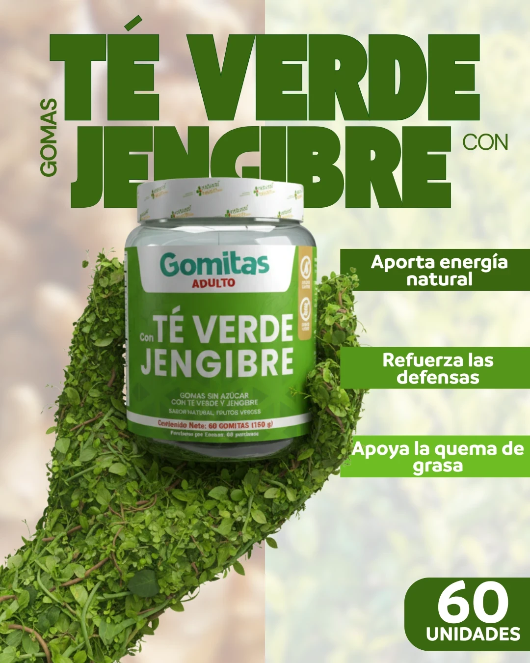Gomas con tè verde y jenjibre  4