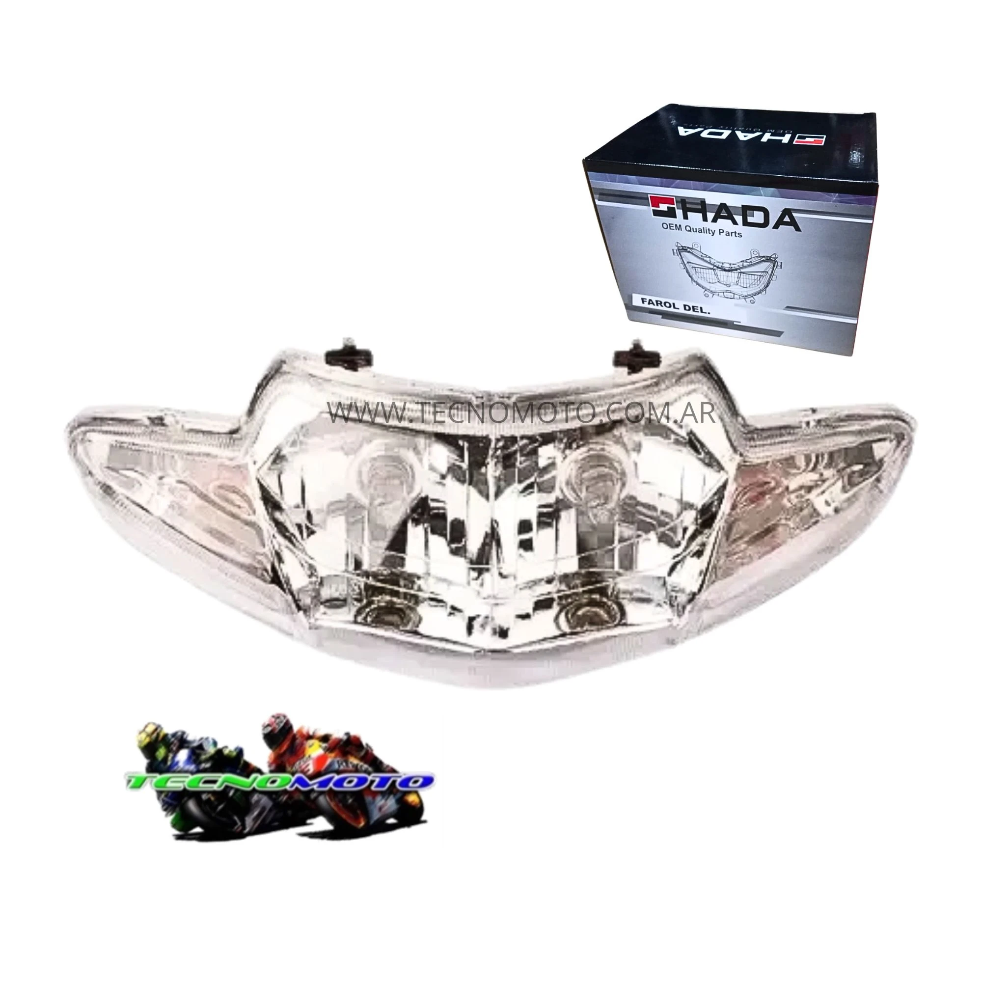 OPTICA DELANTERA MOTOMEL 110 DLX/ECO 110 2 LAMP.-49987