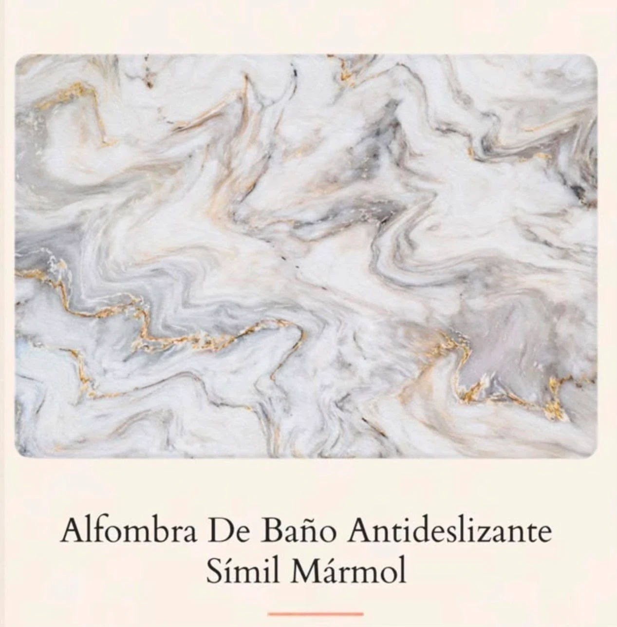 Alfombra de baño símil mármol antideslizante cuadrada* 2
