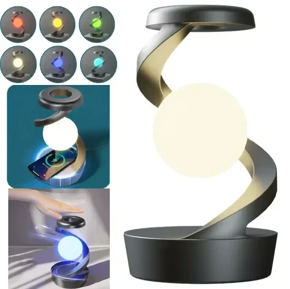 Lampara Luces Led Escritorio Con Levitación / Carga Inalámbrica QI / Tacti