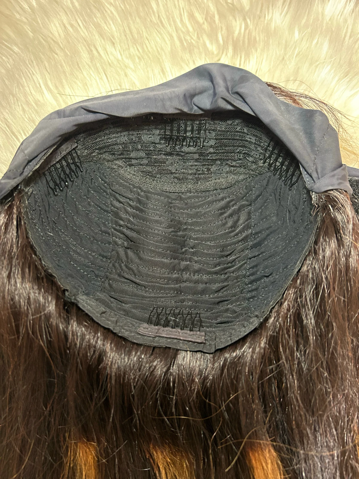 Peluca con diadema 20” pulgadas, cabello humano  5