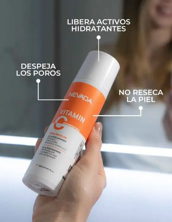 SET FACIAL DE VITAMINA C ANTIEDAD DE 3 PIEZAS HIDRATANTE REJUVENECEDORA NEVADA 3