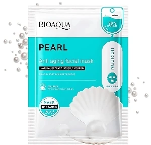 MASCARILLA FACIAL EN SOBRE BLANQUEADORA Y ANTI-ENVEJECIMIENTO BIOAQUA PRESENTACION DE PERLAS