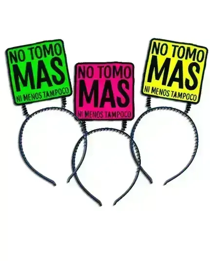 Vincha gibreada "no tomo más"