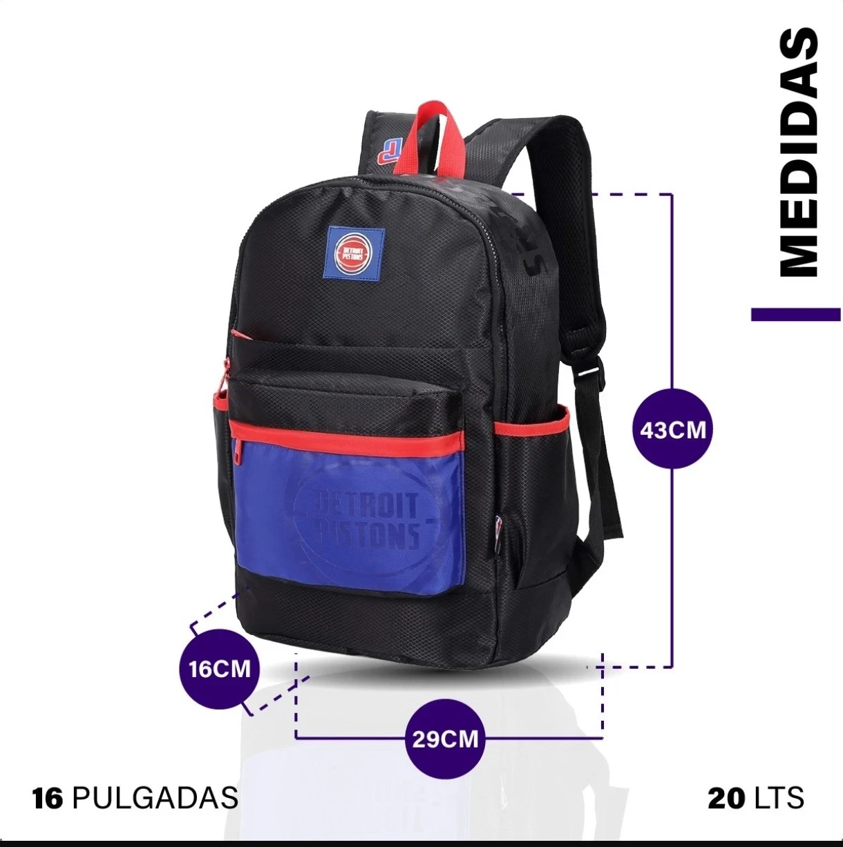 Mochila NBA DETROIT PISTONS 2