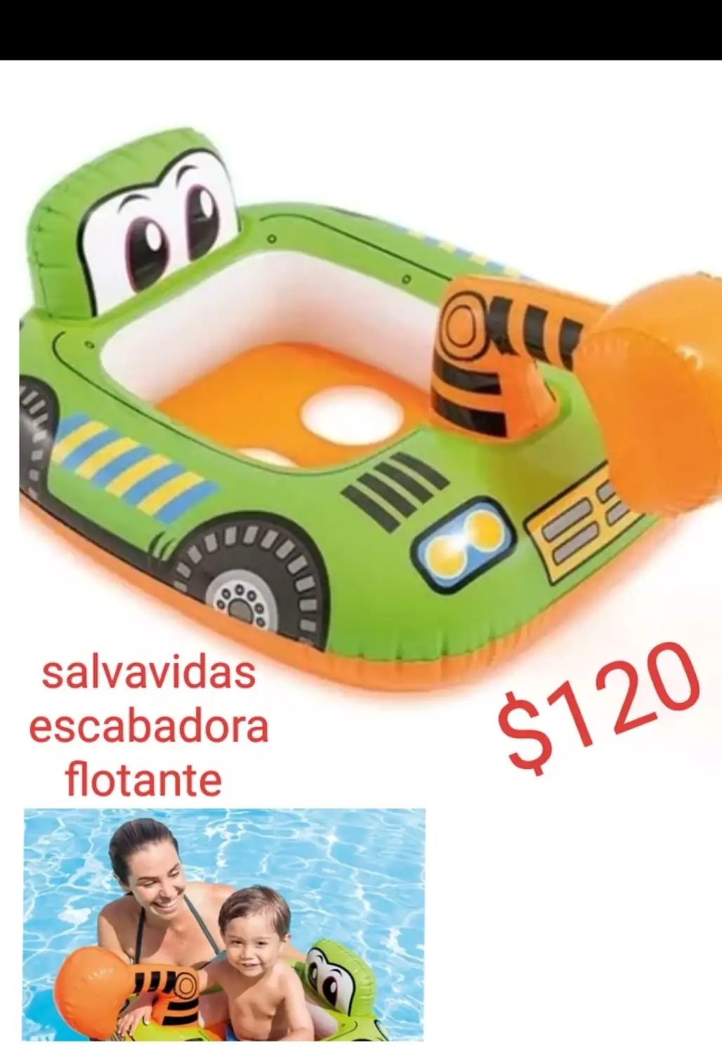 Salvavidas flotador escabadora