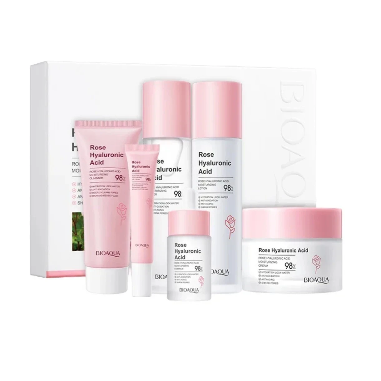 🌸✨ Kit BioAqua Rose + Ácido Hialurónico – Hidratación Profunda y Piel Suave como Pétalo