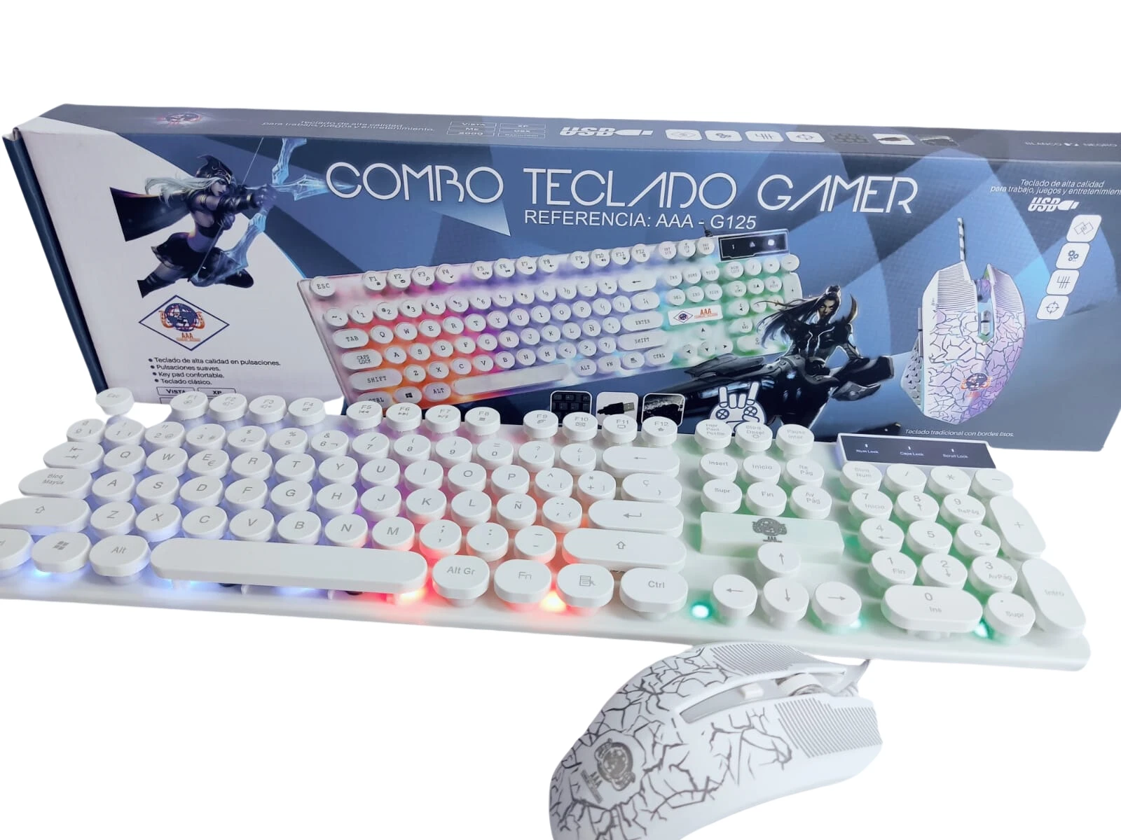 Combo Gamer Retroiluminado Teclado y Mouse 