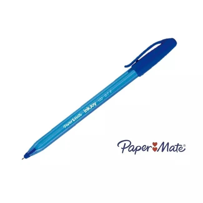 Bolígrafo papermate azul kilométrico  punto ultrafino 0.5