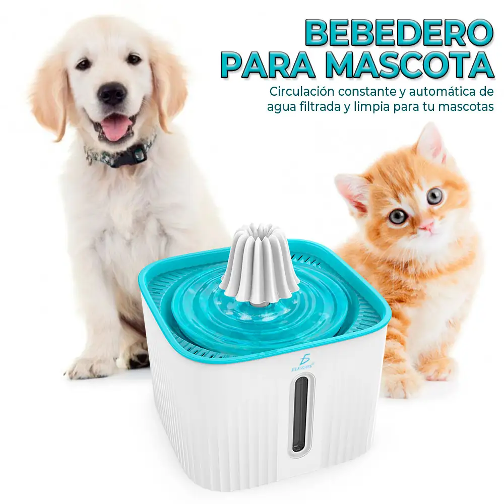 Dispensador De Agua Automático Con Filtro Para Mascotas 