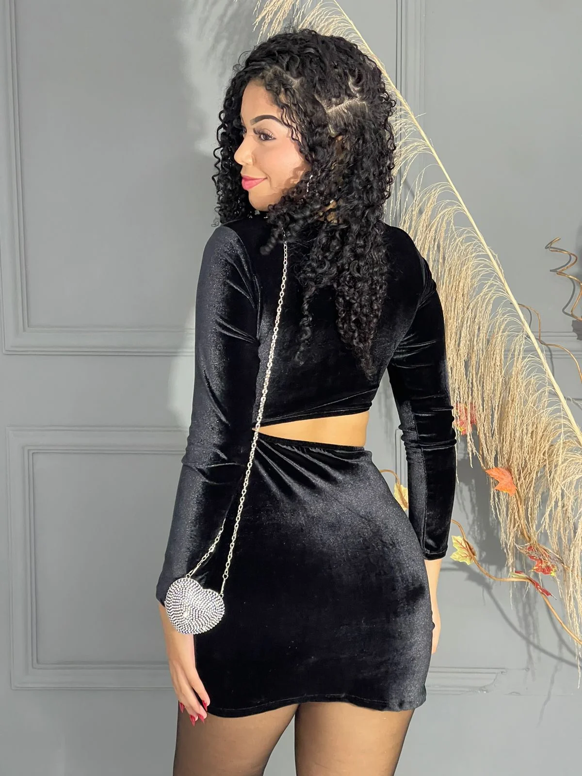 Vestido de luxo em alta qualidade aleludado 2