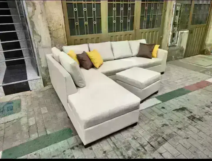 Sala en L Grande estilo moderno 