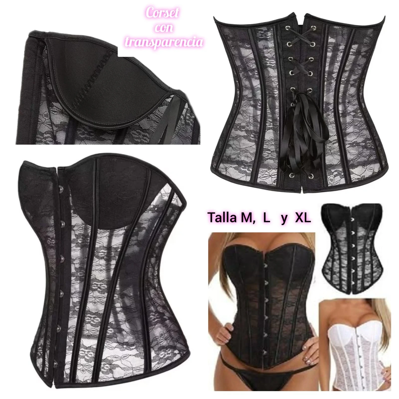 Corset Transparente Largo