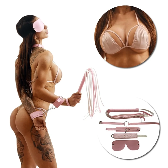 Kit bondage Eco Cuero + conjunto lenceria