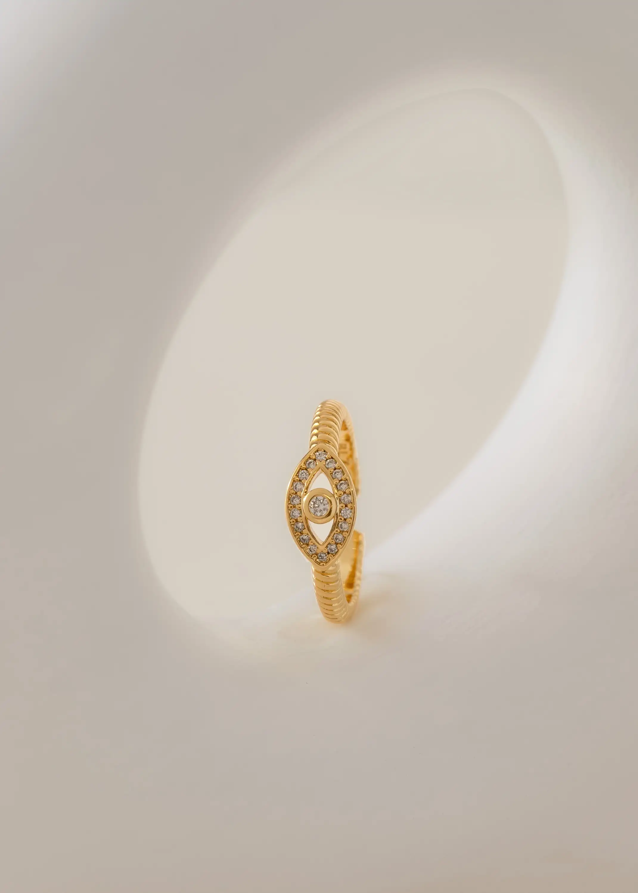Anillo Ojo Turco Cristal Ajustable  4