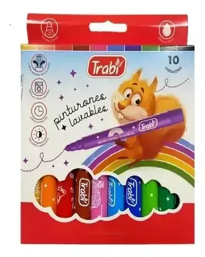 Marcador Trabi Pinturones Punta Cónica x 10 2