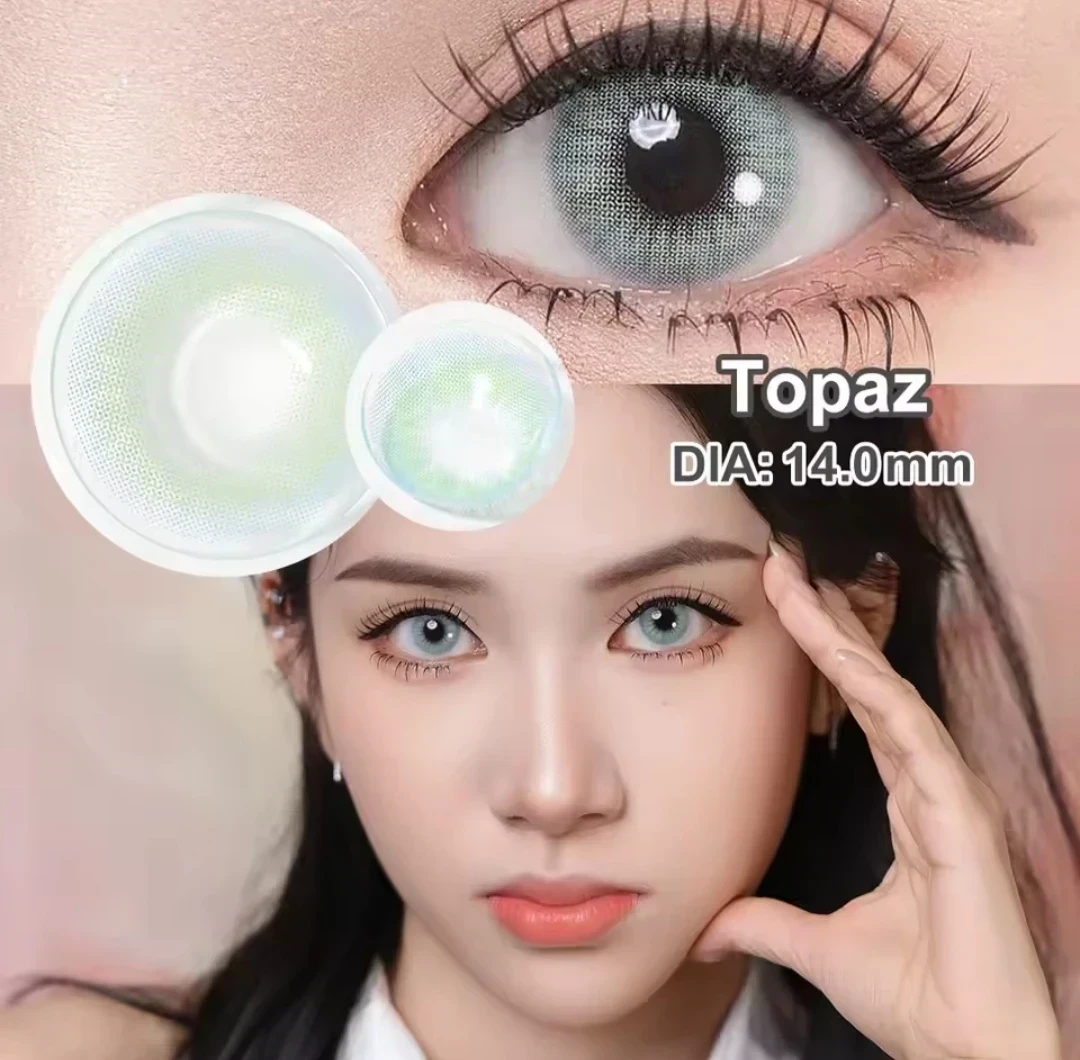 Lentes de contacto - Referencia: QUEEN / TOPAZ - Sin bordes 