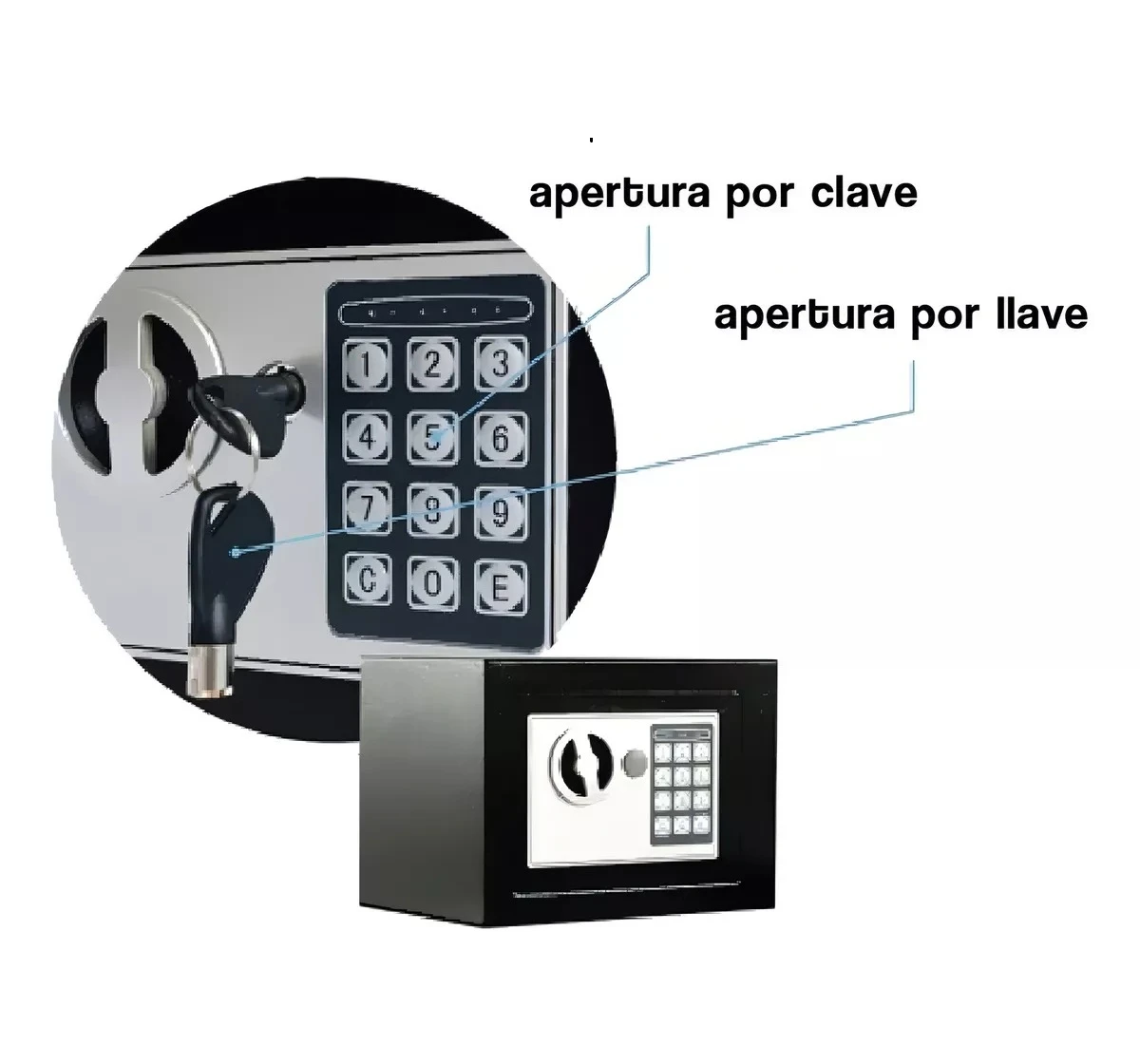 Caja Fuerte Digital Teclado con Anclaje  4