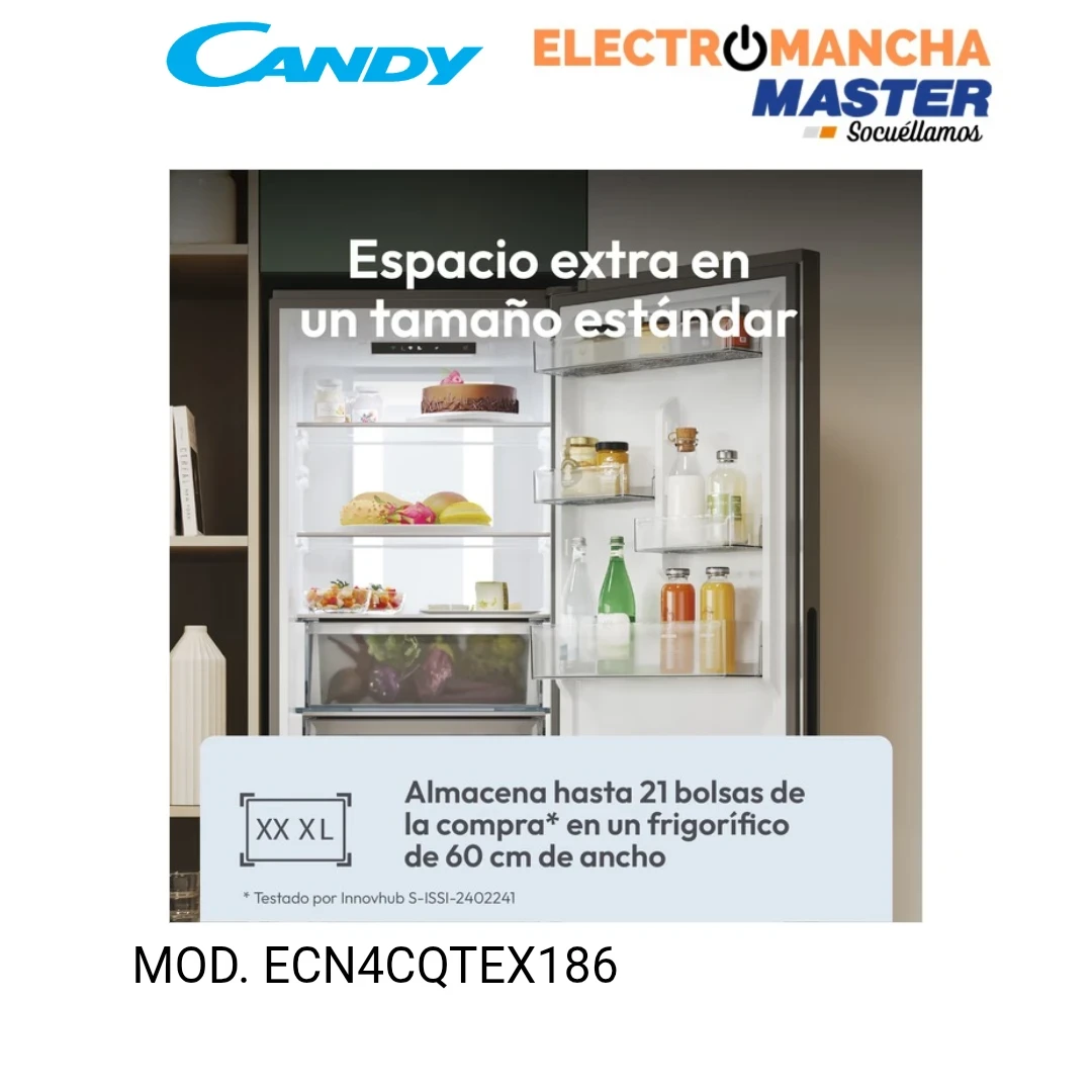 FRIGO COMBI CANDY ECN4CQTEX186 INOX NF E 6