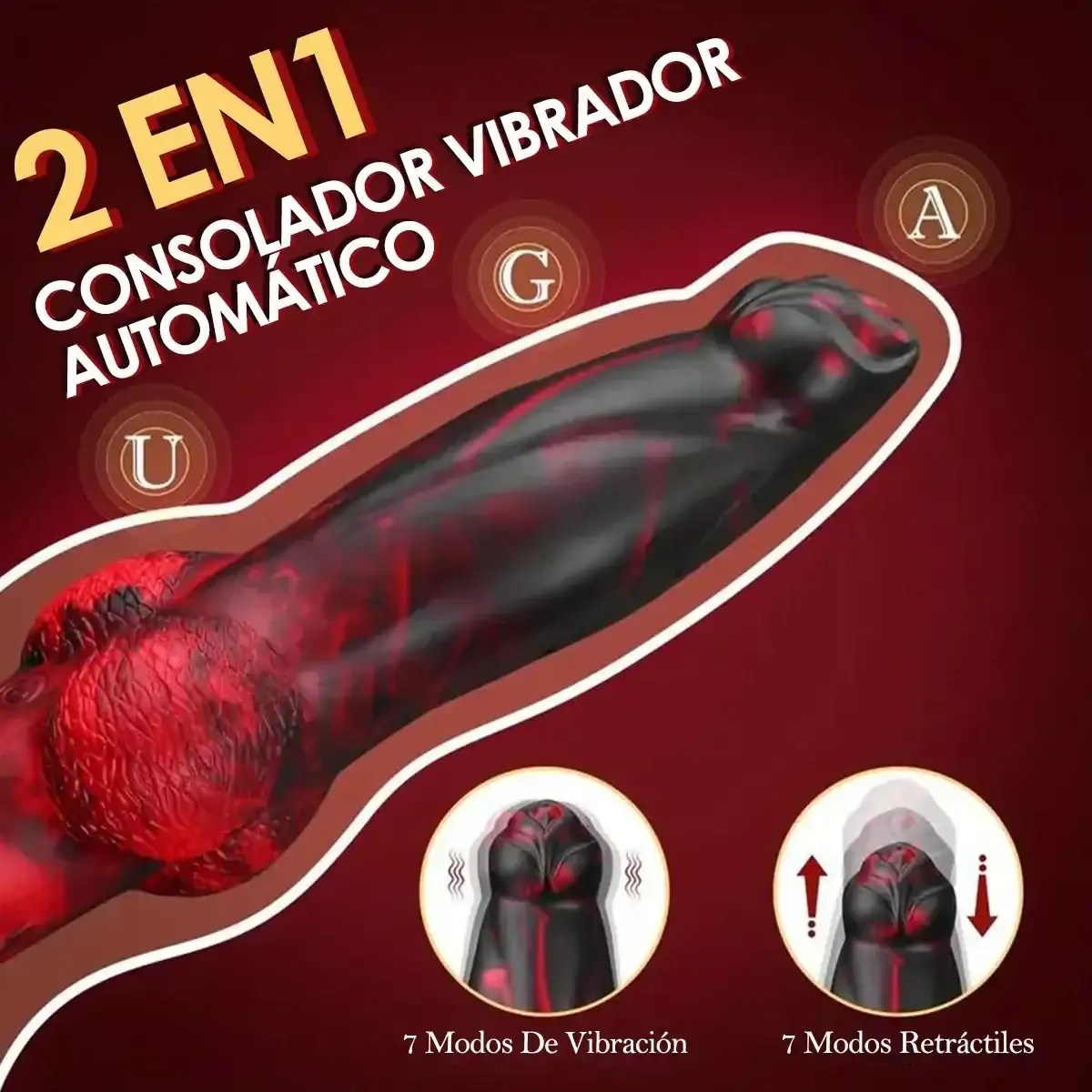 Vibrador Dildo Telescópica Dragón De Pene 22cm 4