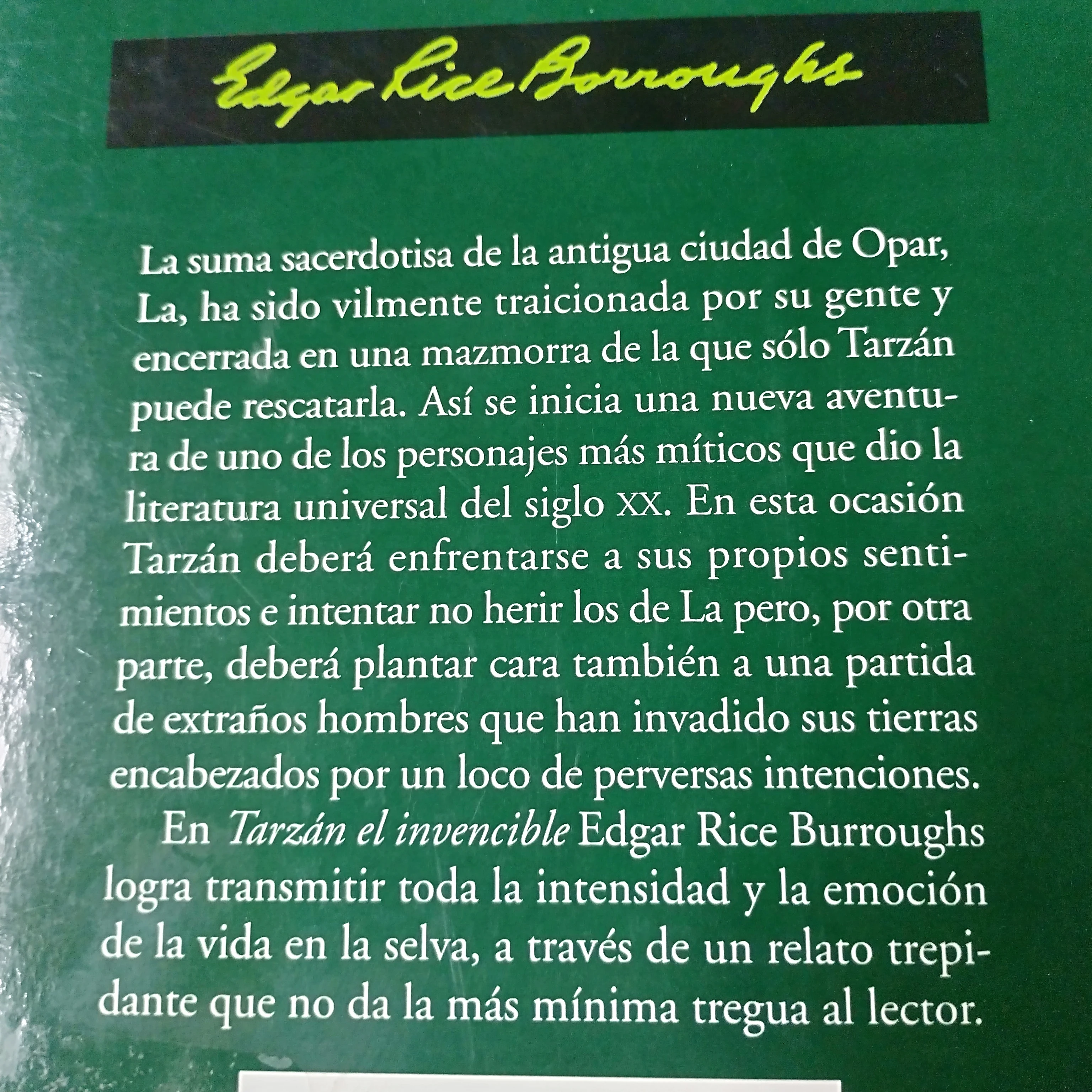 Tarzán el invencible, Edgard Rice Borroughs nuevo 4