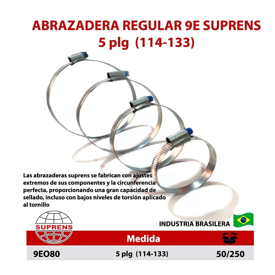 ABRAZADERA Estampada 9E SUPRENS 5" (114-133)