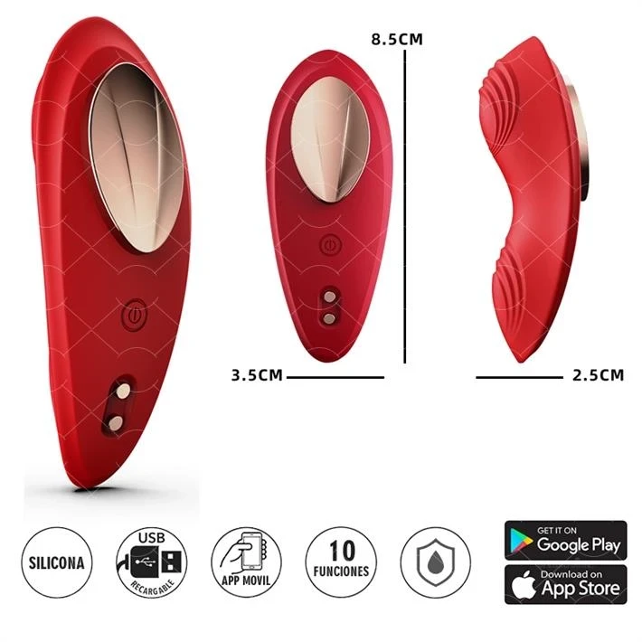 Vibrador con iman para sujetar a la tanga con control de app