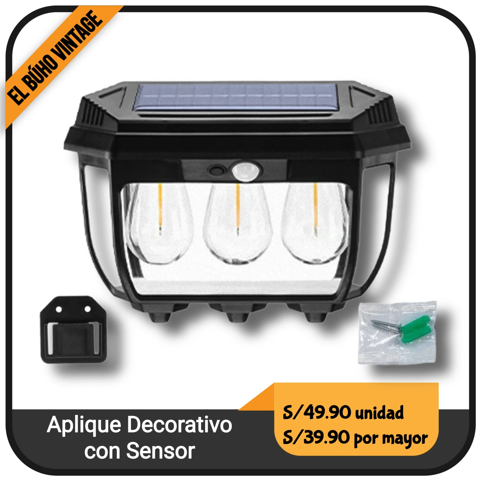 Aplique LED Decorativo Solar ☀️ 6